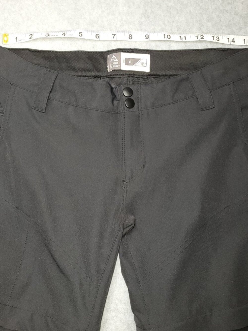 Alpine Design Women's Black Tech Series Convertible Hiking Pants, Size 8 - Picture 8 of 12